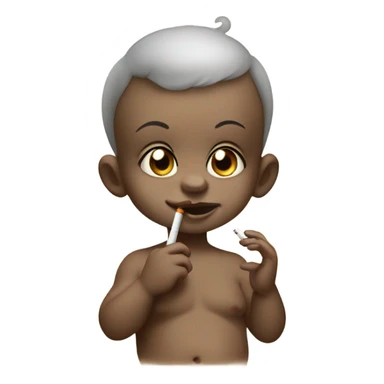 baby smokeing  sticker