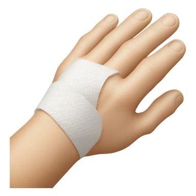 Bandaged finger sticker