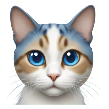 Blue eye cat blowing a kiss  sticker