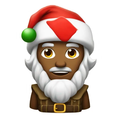 Fierce male ranger wearing santa hat sticker