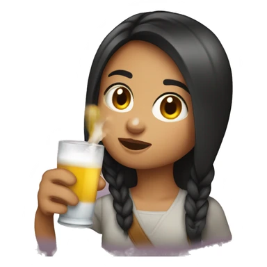 an argentine girl drinking malb sticker