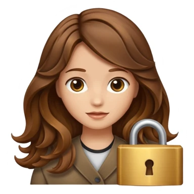 A lock of brown hair. sticker