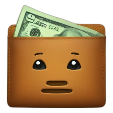 Money in wallet sticker
