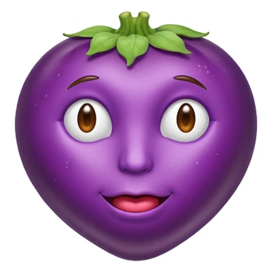 kissing face with eggplant  sticker