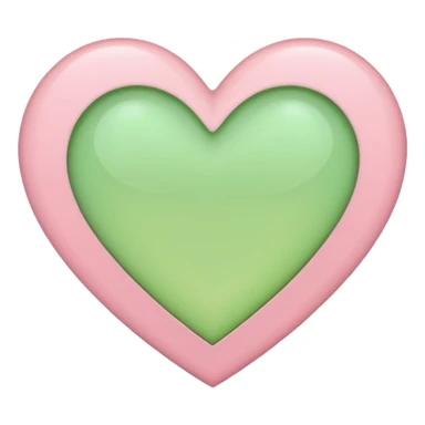 A half light green half light pink heart sticker