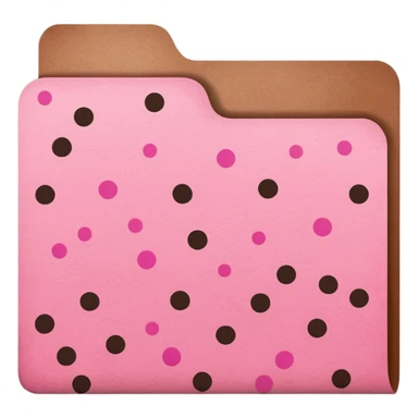 pink and brown polka dot files sticker