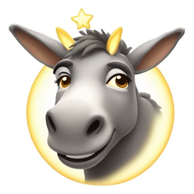 Fat donkey with a halo sticker