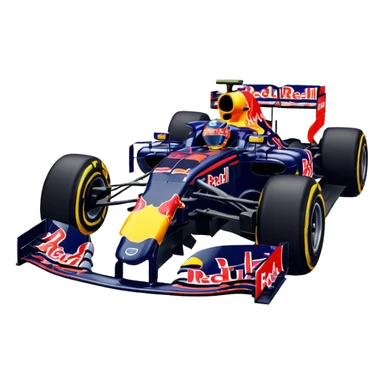 Make a Redbull f1 car with max Verstappen driving it emoji sticker