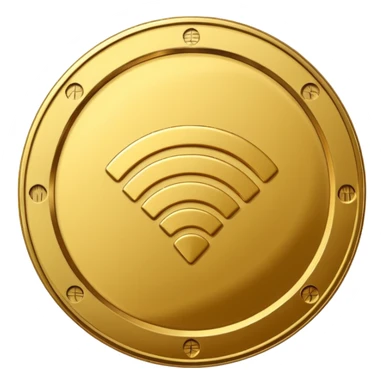 wifi money coin sticker