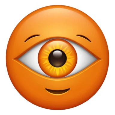 Ojo turco color naranja turco en color naranja sticker