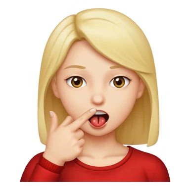 Biting finger seductively sticker