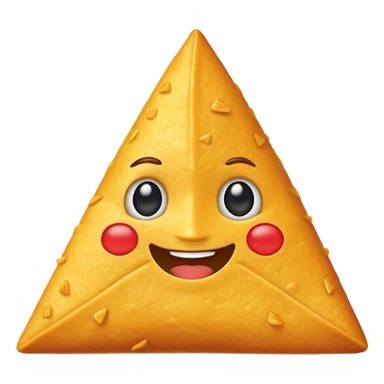 golden dorito with face sticker