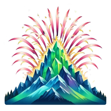 something that represents the aurora borealis lights and fireworks sticker