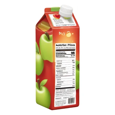 apple juice carton sticker