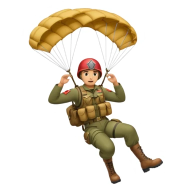 Airborne soldier jumping sticker