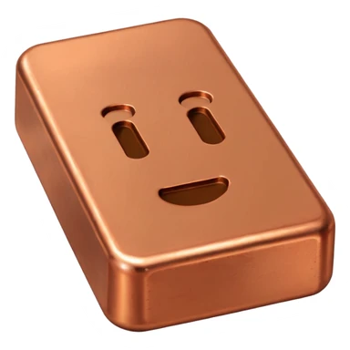 Create an Android-style emoji of a copper ingot. Make it simple, flat, and cartoon-like with solid copper colors, no shine, no reflections, no gradients, and absolutely no faces or expressions. Keep the design clean, rounded, and consistent with modern Android emoji aesthetics.

 sticker