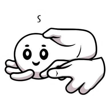 emoji holding hand waits looking my side ways  sticker