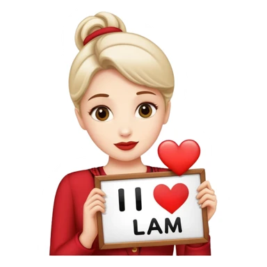 Lady with I love Liam sign  sticker
