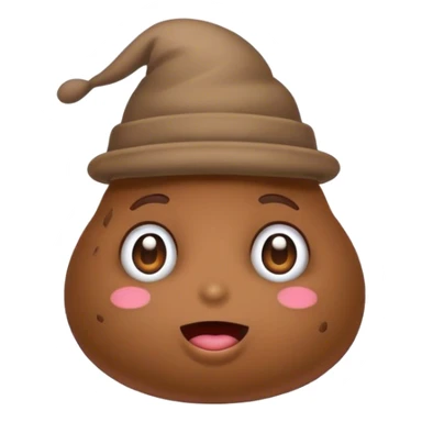 Poop wearing a hat sticker