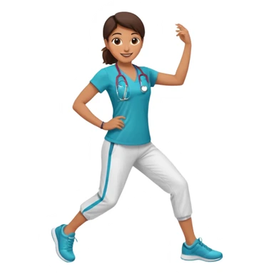 doctor doing cardio dance sticker