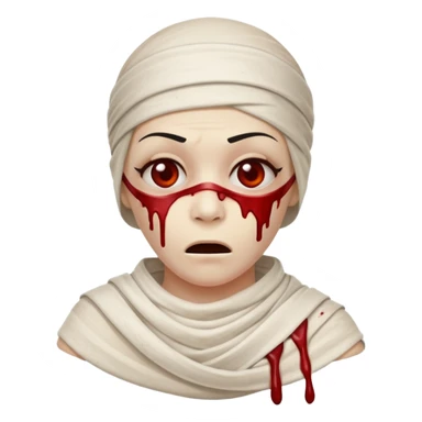 halloween mummy blood stains funny  sticker
