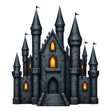 Gothic black evil castle sticker