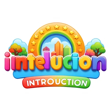 Colorful welcome introduction sign with the word Introduction sticker