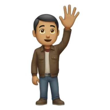 Man stopping with his hand sticker