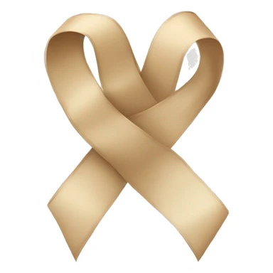 beige ribbon sticker