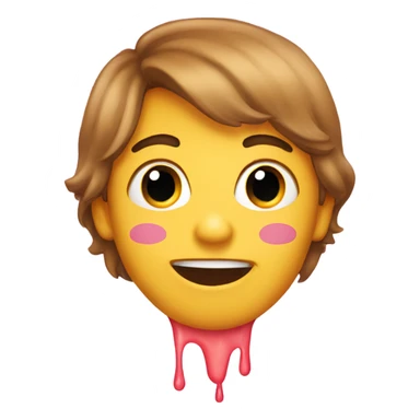 emoji in love drooling sticker