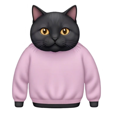 black british cat in pastel sweater sticker