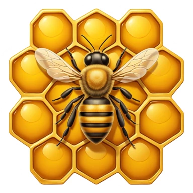 honeycomb with a bee sticker