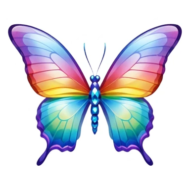 One Shiny-Colorful-Sparkly-Rainbow-Gradient-Crystal-Gem-Butterfly-Crystal-Fly sticker