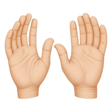 Fais-moi demain coller les unes à côté des autres. La première main gauche le pouce, l’index, majeur sont levé alors que l’annulaire et auriculaire sont repliés. Reproduit la même chose pour la main droite. sticker