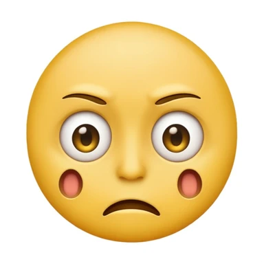 yellow emoji face but disgusted and eyes open sticker