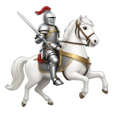 Knight on a white horse sticker