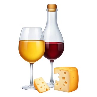 Cheese and wine sticker