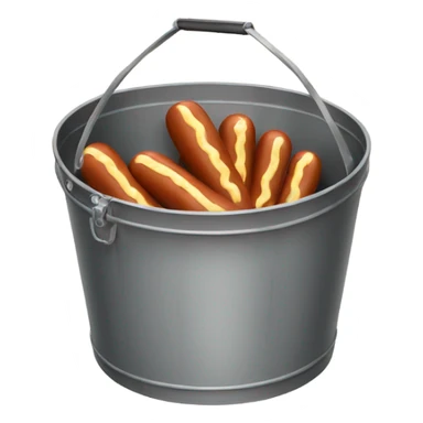 Bucket with hotdogs in it sticker