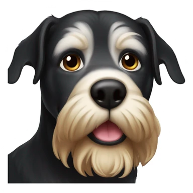 Black dog long snout sticker