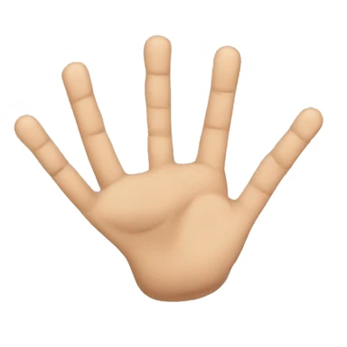 create a hand with all the fingers together except the index and middle finger sticker