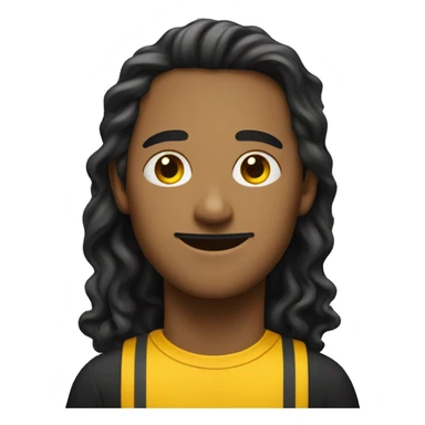 A wavy black and red rectangle with a medium sized yellow circle in the middle  sticker