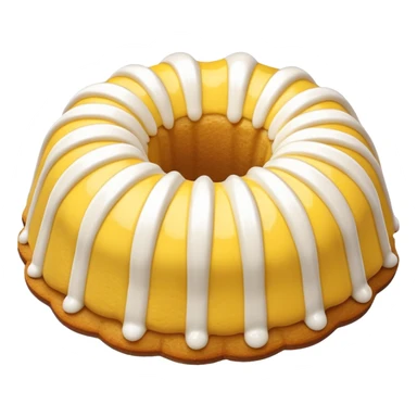 white frosting only yellow bundt cake sticker
