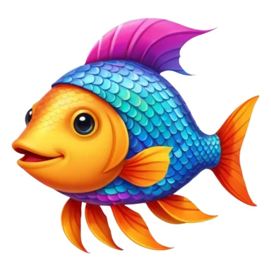 poisson avec chapeau sticker