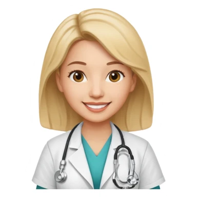 female doctor emoji obsttrician sticker