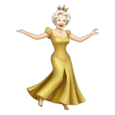 disco queen Elizabeth dancing sticker