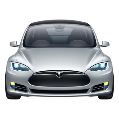 Tesla vehicle parking with sparkles around sticker