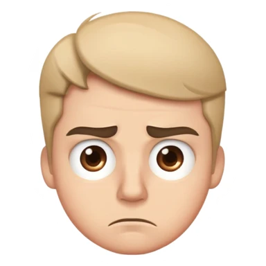 Annoyed emoji with squinted eyes and one eyebrow raised sticker