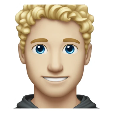 light curl blonde 30yo man blue eyed pale skin sticker