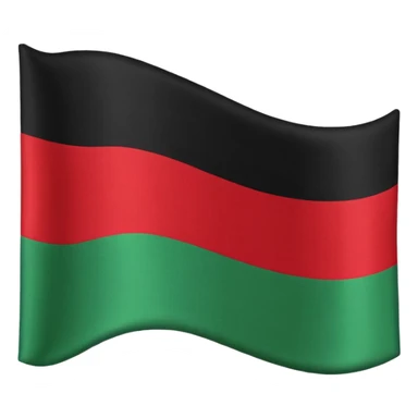 plain Flag with Red, Black and Green horizontal stripes flag  with no flag pole sticker