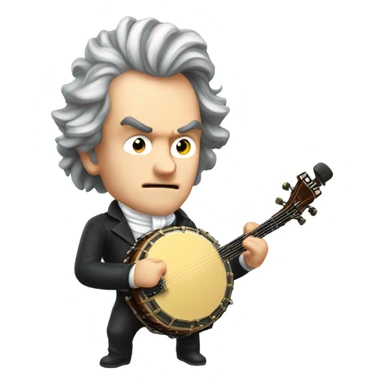 Beethoven explosion banjo sticker